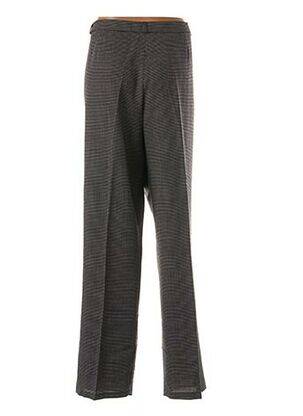 Pantalon droit fermeture zippée sous rabat boutonné taille normale noir QUATTRO femme