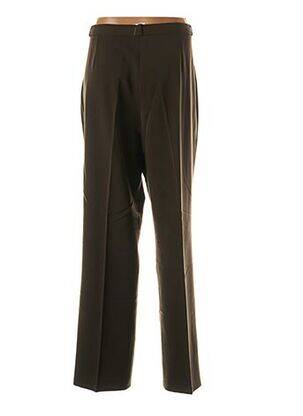Pantalon droit fermeture zippée sous rabat boutonné taille normale vert QUATTRO femme
