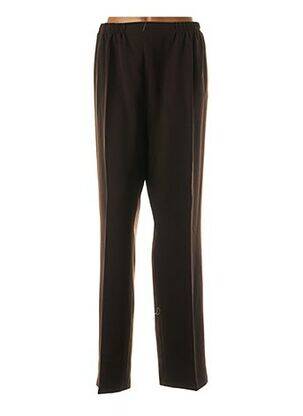 Pantalon droit taille élastique marron QUATTRO femme
