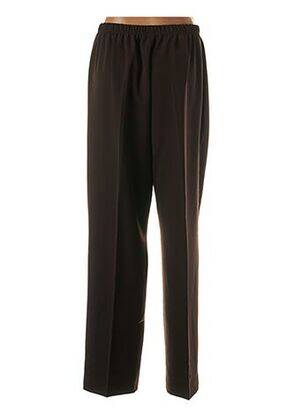 Pantalon droit taille élastique marron QUATTRO femme
