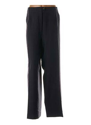 Pantalon droit taille élastique bleu QUATTRO femme