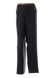 Pantalon droit fermeture zippée sous rabat boutonné bleu QUATTRO femme