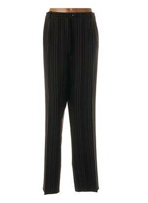 Pantalon droit fermeture zippée sous rabat boutonné taille normale noir QUATTRO femme