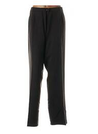 Pantalon droit fermeture zippée sous rabat boutonné taille normale gris QUATTRO femme