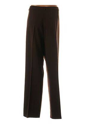Pantalon droit fermeture zippée sous rabat boutonné taille normale marron QUATTRO femme