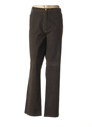 Pantalon droit stretch taille normale marron QUATTRO femme