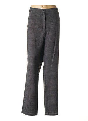 Pantalon droit fermeture zippée sous rabat boutonné taille normale noir QUATTRO femme
