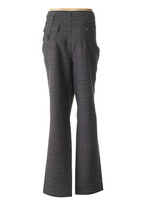 Pantalon droit fermeture zippée sous rabat boutonné taille normale noir QUATTRO femme