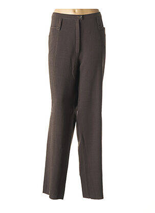 Pantalon droit stretch taille normale marron CHRISTIAN MARRY femme