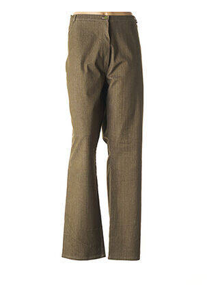 Pantalon droit stretch taille normale vert QUATTRO femme