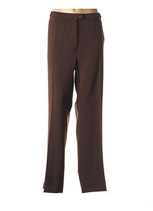 Pantalon droit stretch taille normale marron QUATTRO femme
