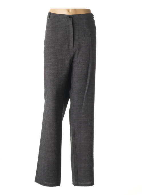 Pantalon droit fermeture zippée sous rabat boutonné taille normale noir QUATTRO femme