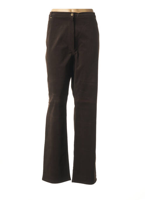 Pantalon droit stretch taille normale marron QUATTRO femme