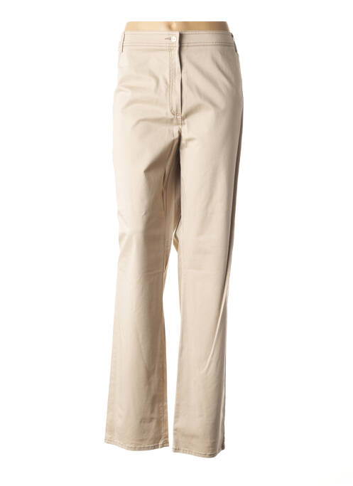 Pantalon droit beige QUATTRO pour femme