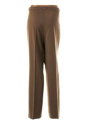 Pantalon droit fermeture zippée sous rabat boutonné taille normale beige QUATTRO femme