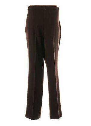 Pantalon droit fermeture zippée sous rabat boutonné taille normale marron QUATTRO femme