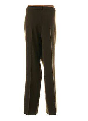 Pantalon droit fermeture zippée sous rabat boutonné taille normale marron QUATTRO femme