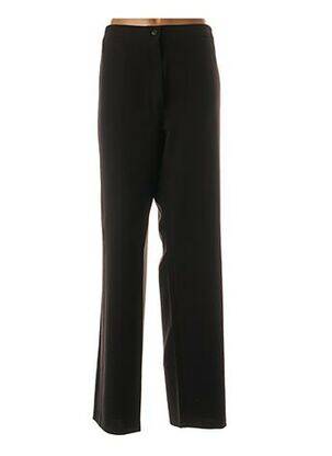 Pantalon droit fermeture zippée sous rabat boutonné marron QUATTRO femme
