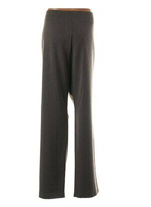 Pantalon droit fermeture zippée sous rabat boutonné taille normale gris QUATTRO femme
