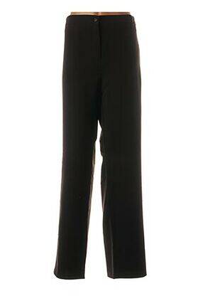 Pantalon droit fermeture zippée sous rabat boutonné taille normale marron QUATTRO femme
