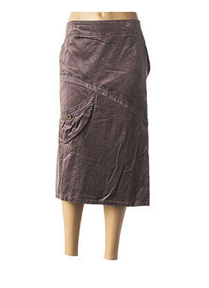 Jupe mi-longue stretch violet QUATTRO femme