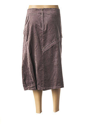 Jupe mi-longue stretch violet QUATTRO femme