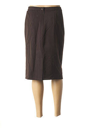 Jupe mi-longue taille normale marron QUATTRO femme