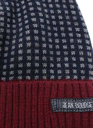 Bonnet maille fine bleu JEAN BOURGET garçon