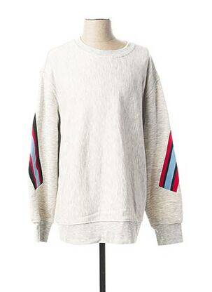 Sweat-shirt broderie manches longues gris FACETASM homme