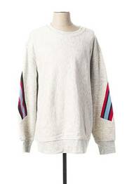Sweat-shirt broderie manches longues gris FACETASM homme