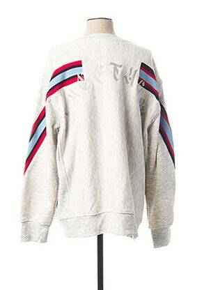 Sweat-shirt broderie manches longues gris FACETASM homme