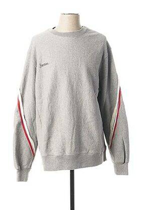 Sweat-shirt broderie manches longues gris FACETASM homme