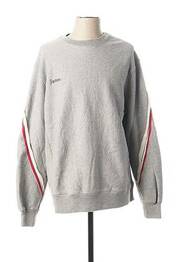 Sweat-shirt broderie manches longues gris FACETASM homme