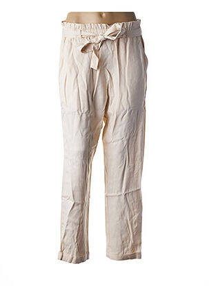 Pantalon taille élastique rose LEONIE femme