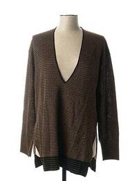 Tunique manches longues imprimé fantaisie marron BY MALENE BIRGER femme