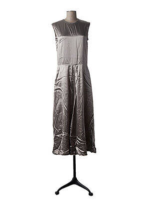 Robe mi-longue manches courtes manches courtes gris NINA RICCI femme