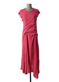 Robe mi-longue fermeture zippée au dos manches courtes rose SIES MARJAN femme