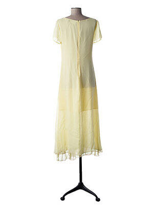 Robe mi-longue coupe fluide manches courtes jaune SIES MARJAN femme
