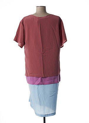 Robe mi-longue coupe fluide manches 3/4 rose SIES MARJAN femme