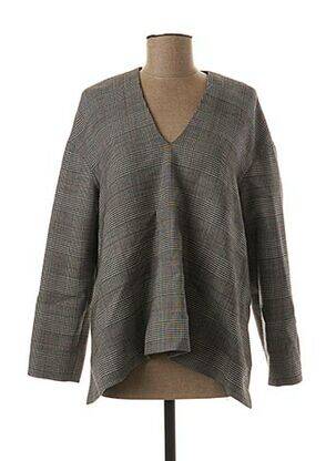 Top stretch manches longues gris PAULE KA femme