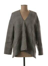 Top stretch manches longues gris PAULE KA femme