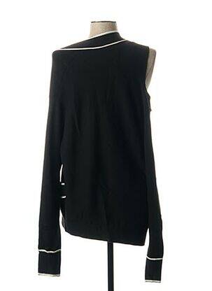 Gilet manches courtes coupe droite noir MONSE femme