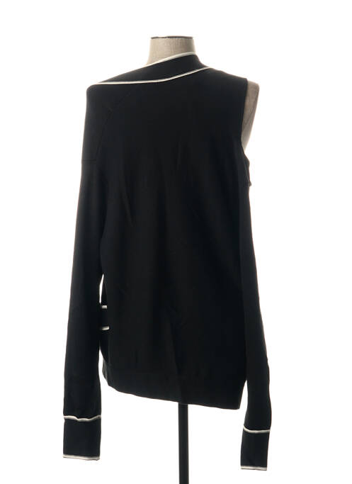 Gilet manches courtes fermeture boutonnée sur le devant noir MONSE femme