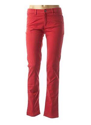 Pantalon slim taille basse rouge ARMANI femme