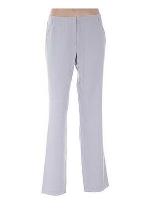 Pantalon coupe droite taille haute gris LUCIA femme