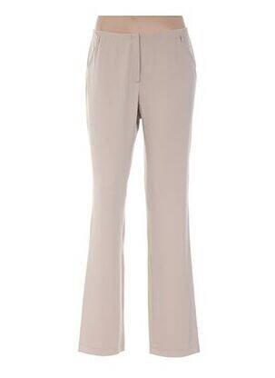 Pantalon coupe droite taille haute beige LUCIA femme