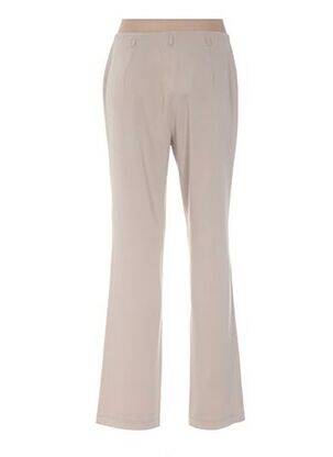 Pantalon coupe droite taille haute beige LUCIA femme