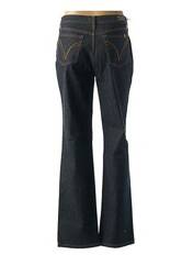 Jeans coupe droite bleu DESGASTE pour femme seconde vue