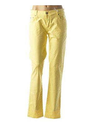 Pantalon droit jaune BISCOTE pour femme