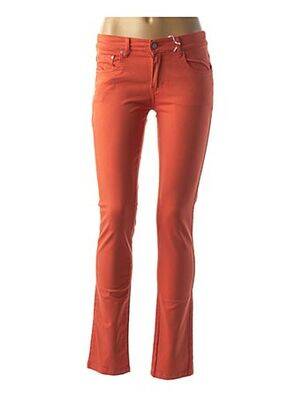 Pantalon droit orange BISCOTE pour femme